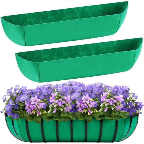 3pcs 24-Inch Deep Window Box Liners - Felt & Coconut Fiber Fabric Plant